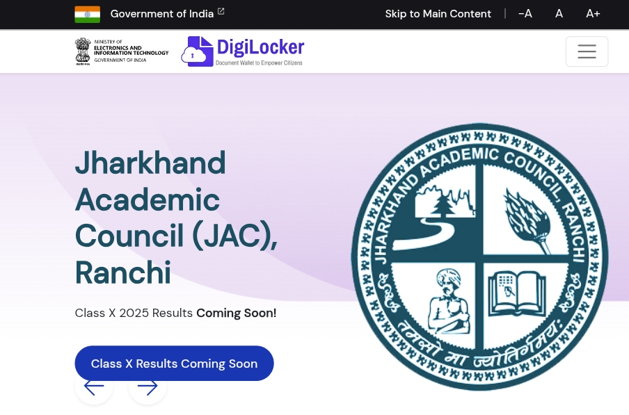 Results.digilocker.gov.in 2025 Class 10th JAC Results 