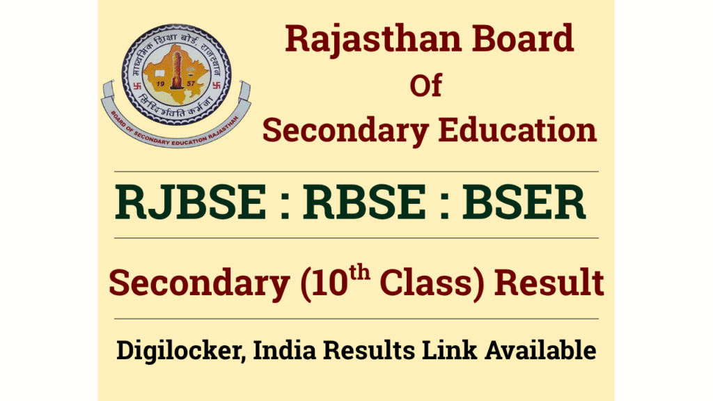 India Result RBSE 10th Result 2025, Digilocker Link Available