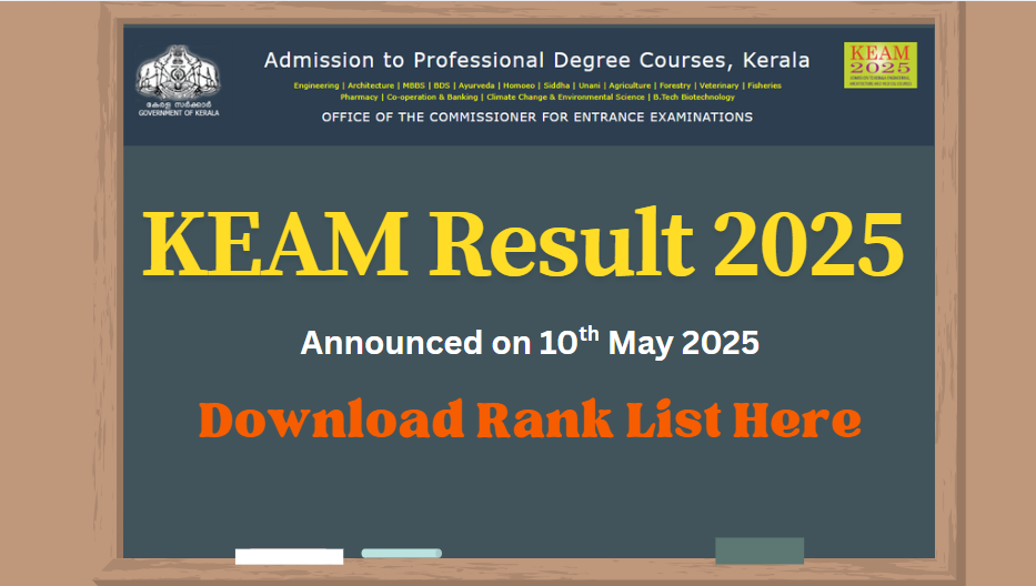 KEAM Result 2025 Link