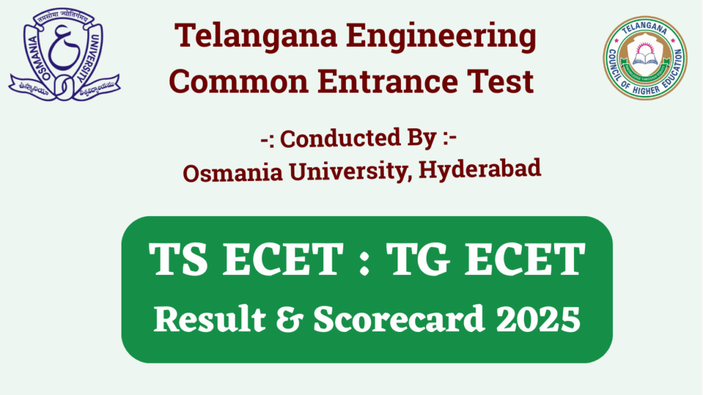 TS ECET Result & TG ECET Scorecard 2025 Download